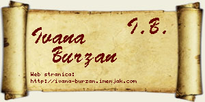Ivana Burzan vizit kartica